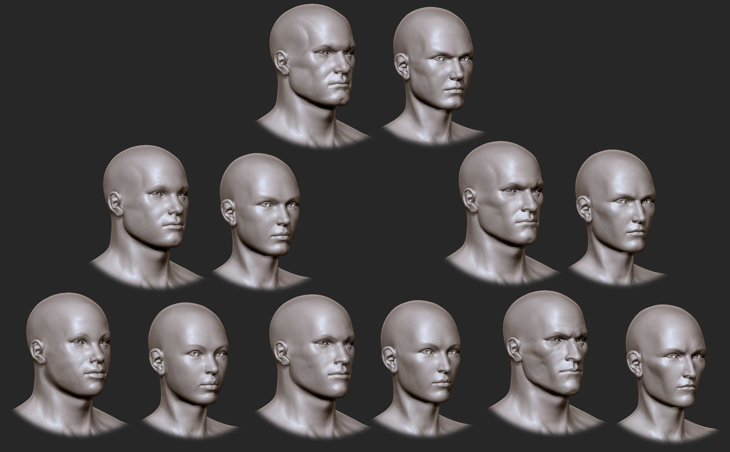 Face scale. Мужская голова с разных сторон. Мужская голова референс. Голова мужчины референс. Лысый человек референс.